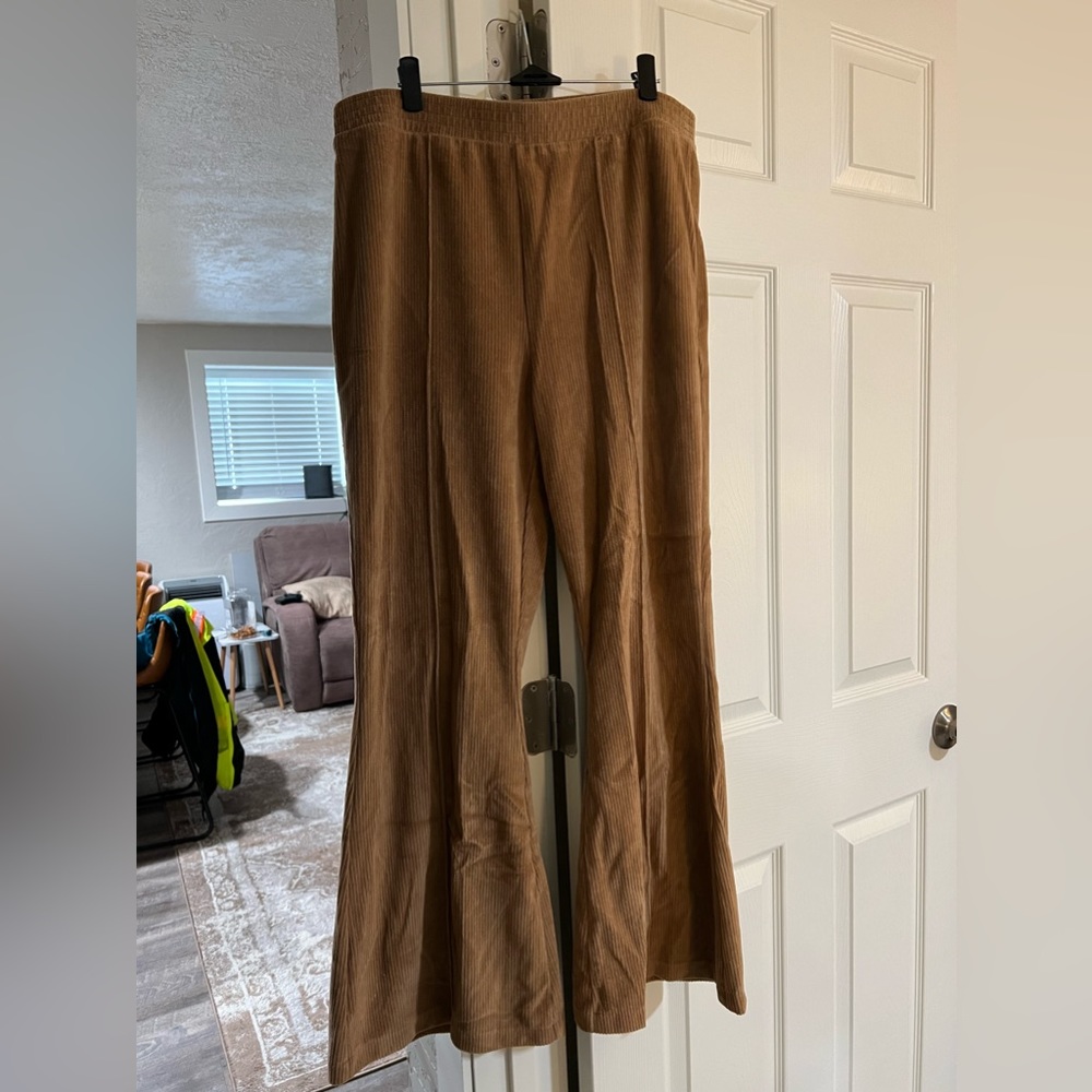 Aerie Ribbed High-Waisted Pants Size L